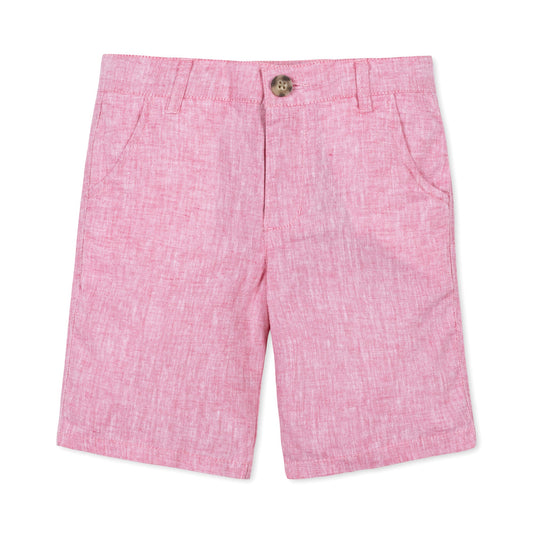 Organic Linen & Cotton Pink Chino Shorts