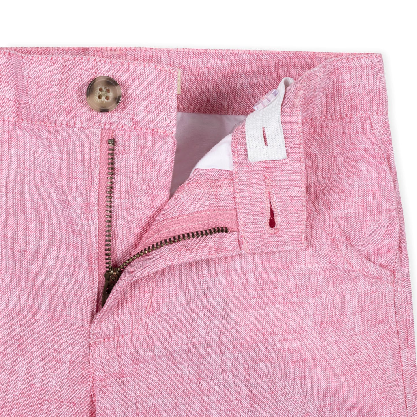 Organic Linen & Cotton Pink Chino Shorts