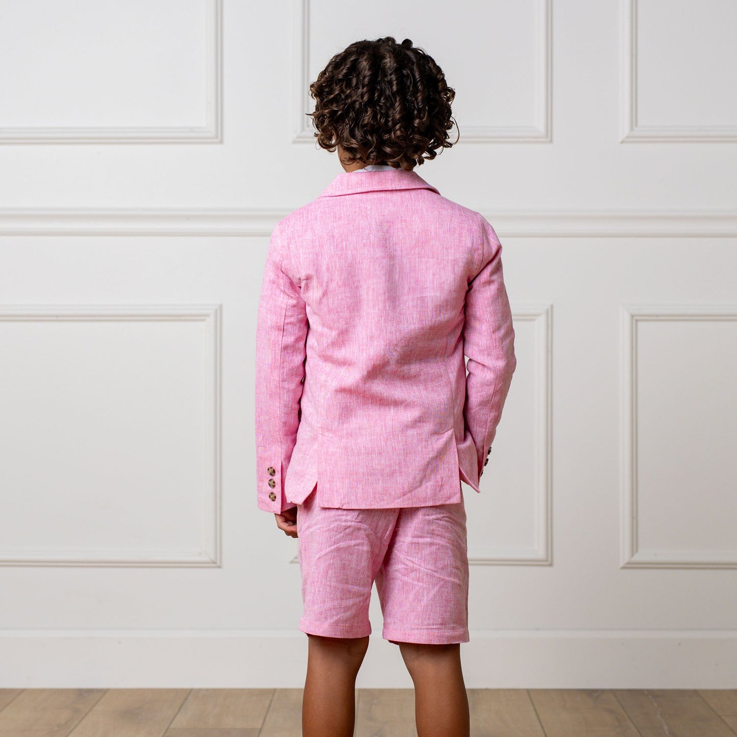Organic Linen & Cotton Pink Chino Shorts