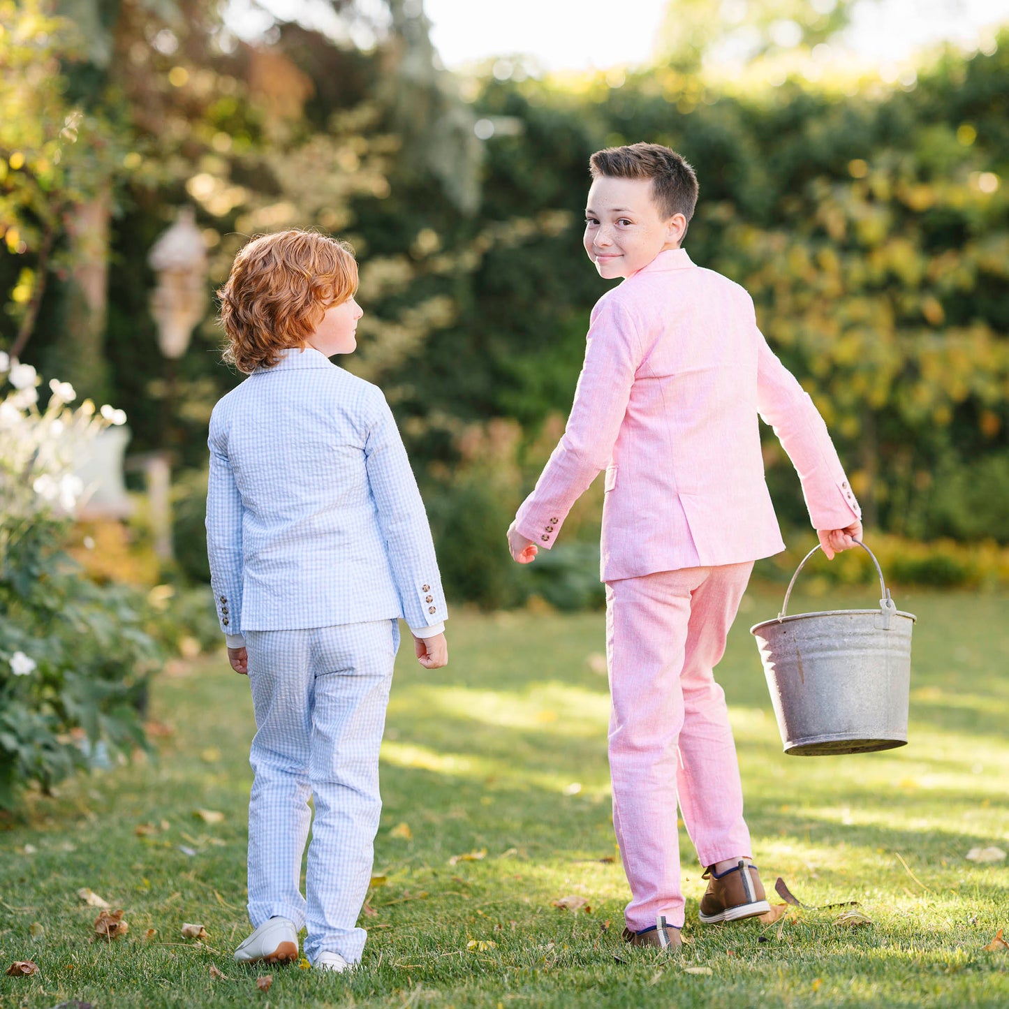Organic Linen/Cotton Pink Suit Pant