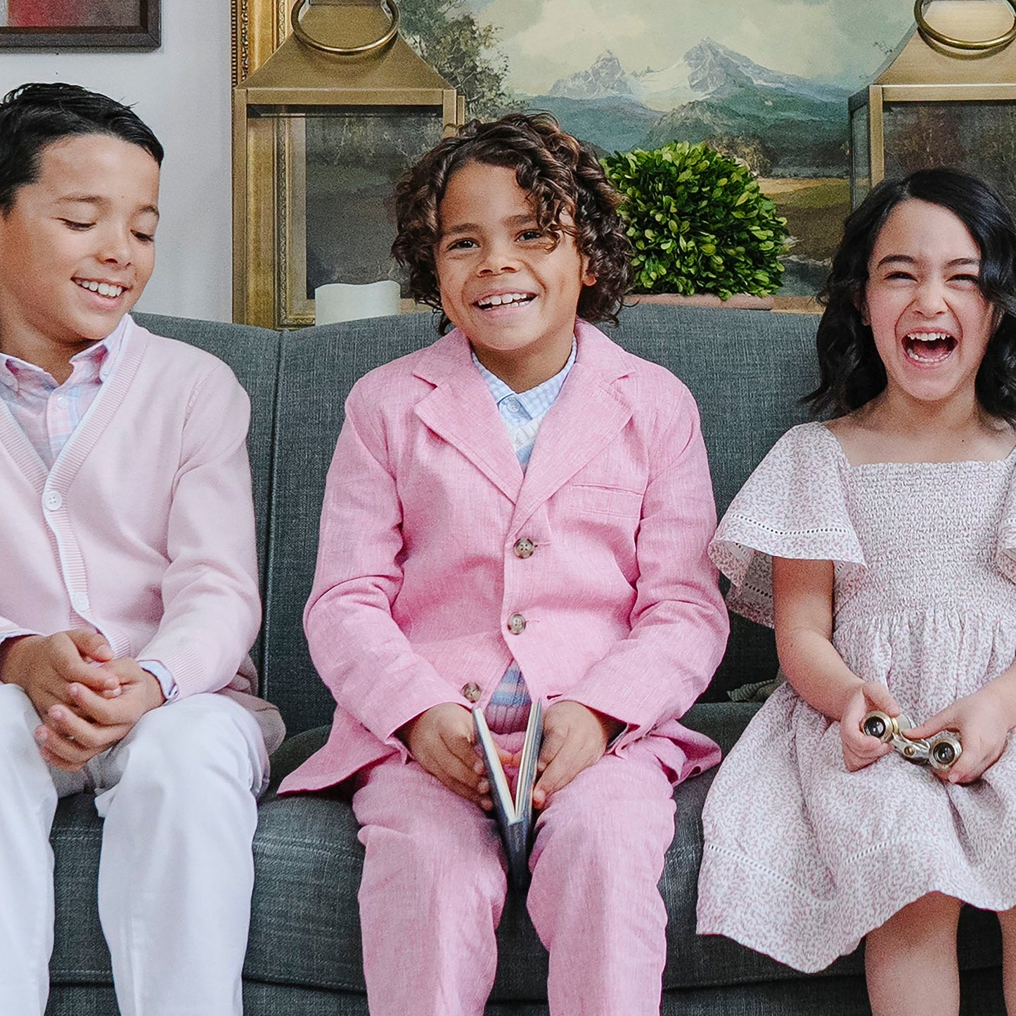 Organic Linen/Cotton Pink Suit Pant