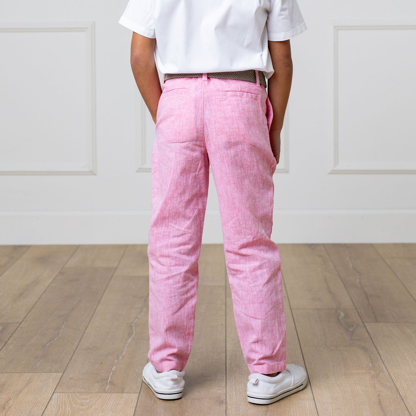 Organic Linen/Cotton Pink Suit Pant