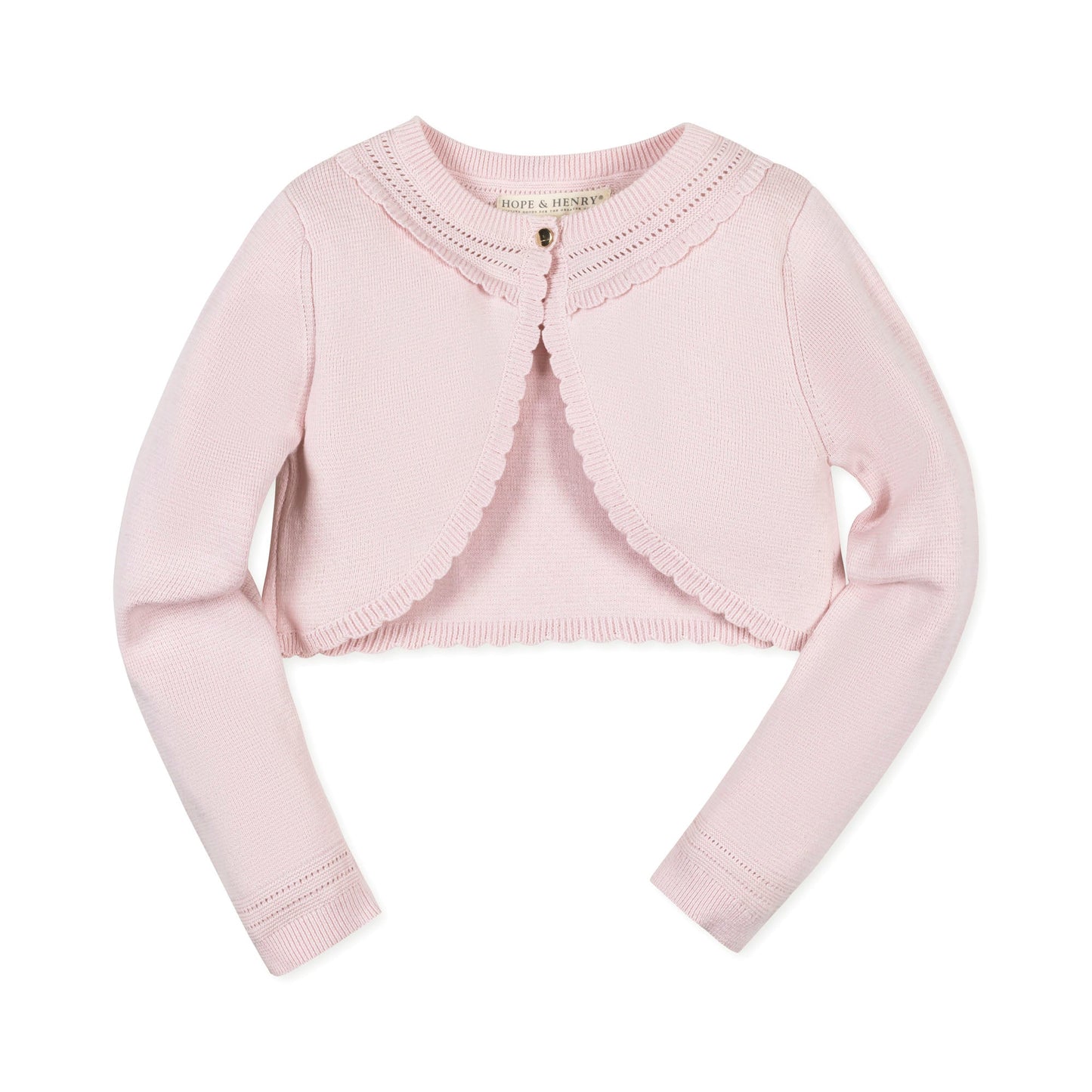 Organic Cotton Pink Cropped Special Cardigan - Baby