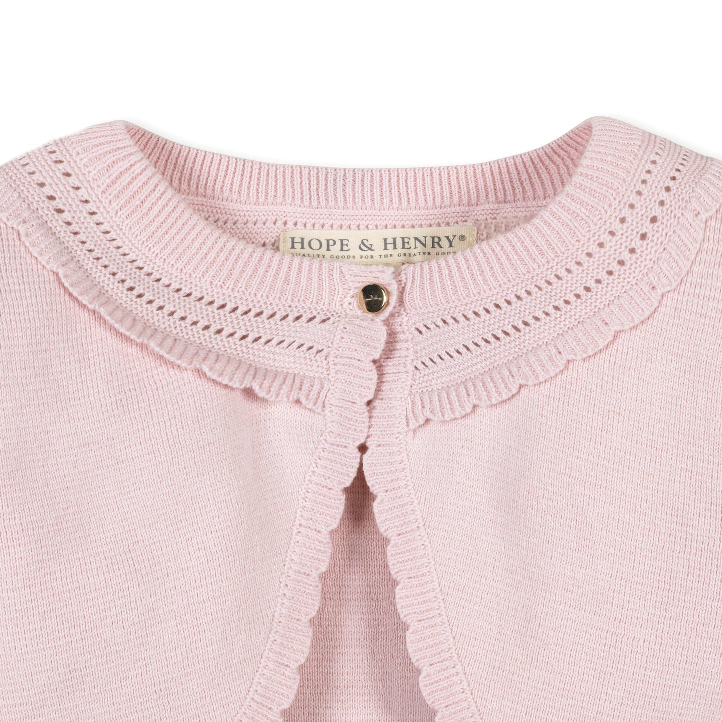 Organic Cotton Pink Cropped Special Cardigan - Baby