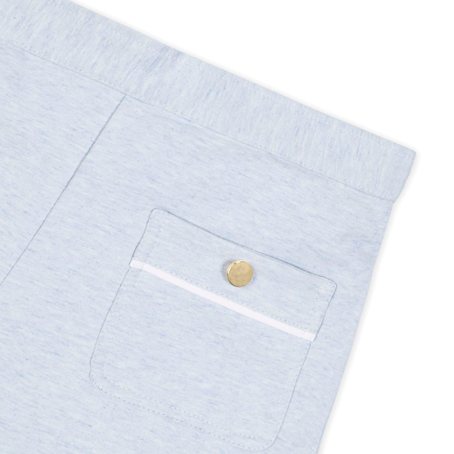 Organic Cotton Blue French Terry Pull-On Short