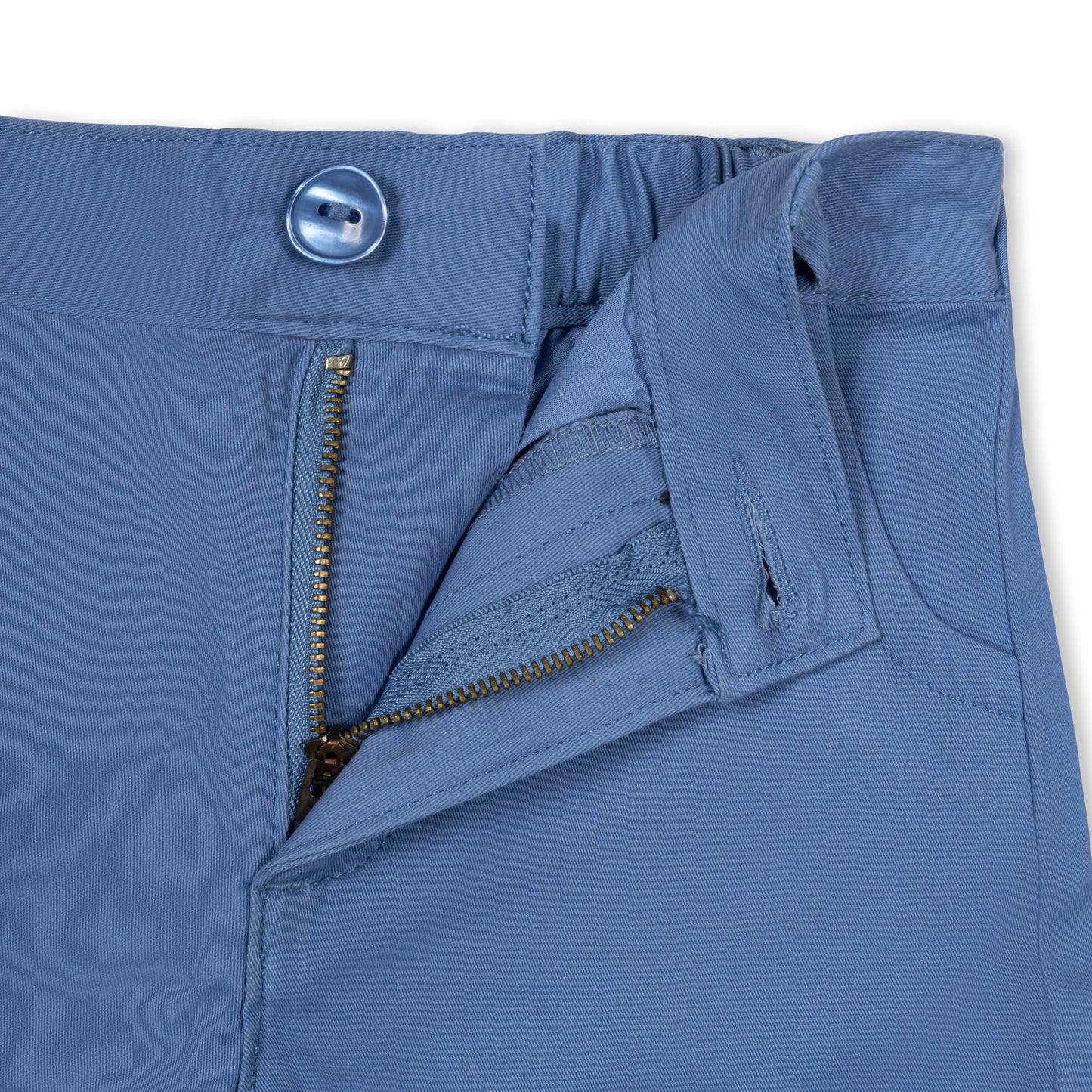 Organic Cotton Blue Stretch Chino Short