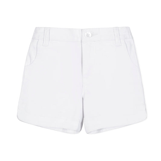 Organic Cotton White Stretch Chino Short