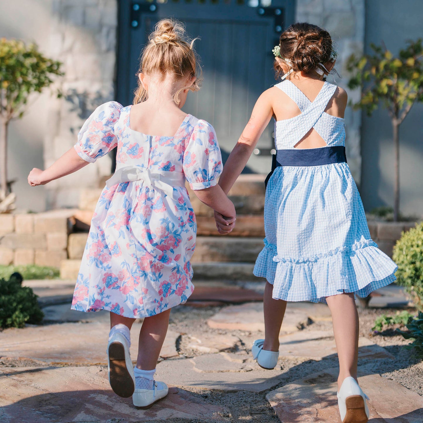 Organic Cotton Floral Puff Sleeve Party Dress