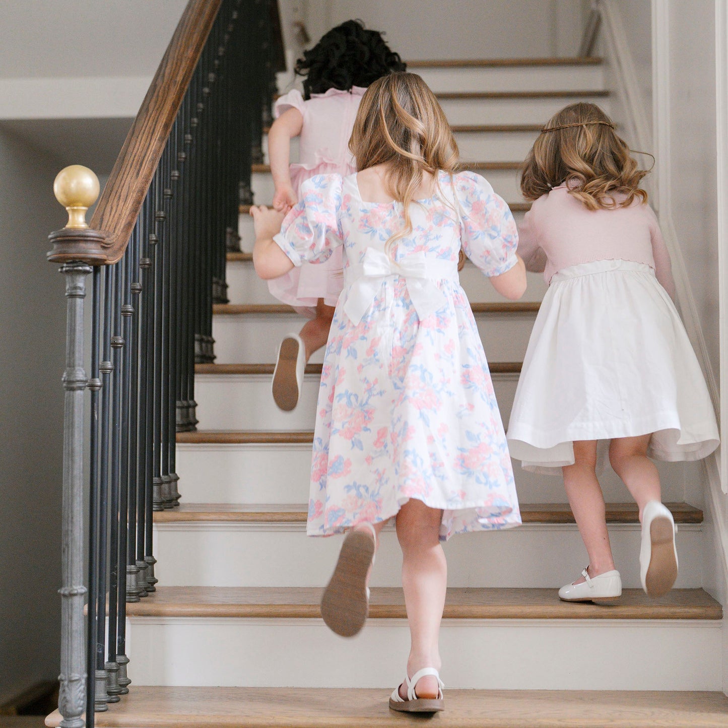 Organic Cotton Floral Puff Sleeve Party Dress