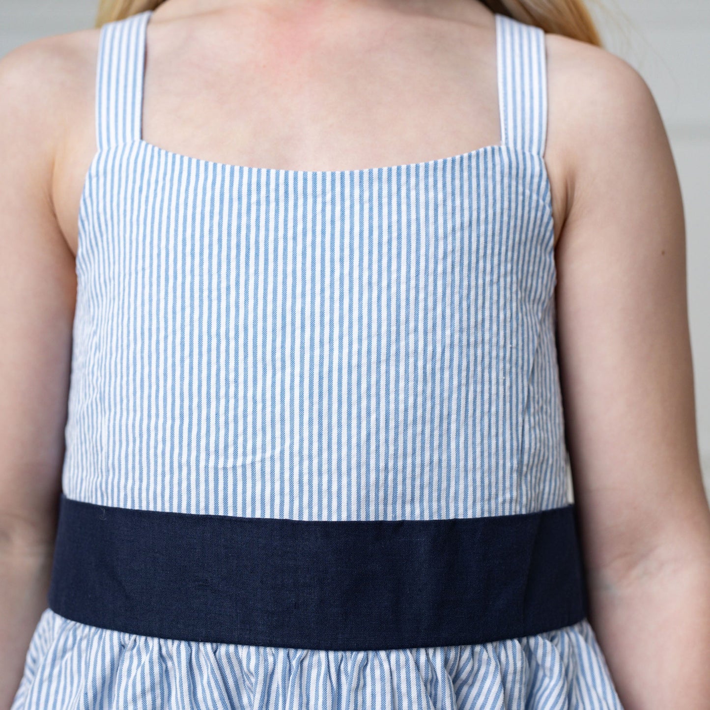Organic Cotton Blue Embroidered Special Sundress