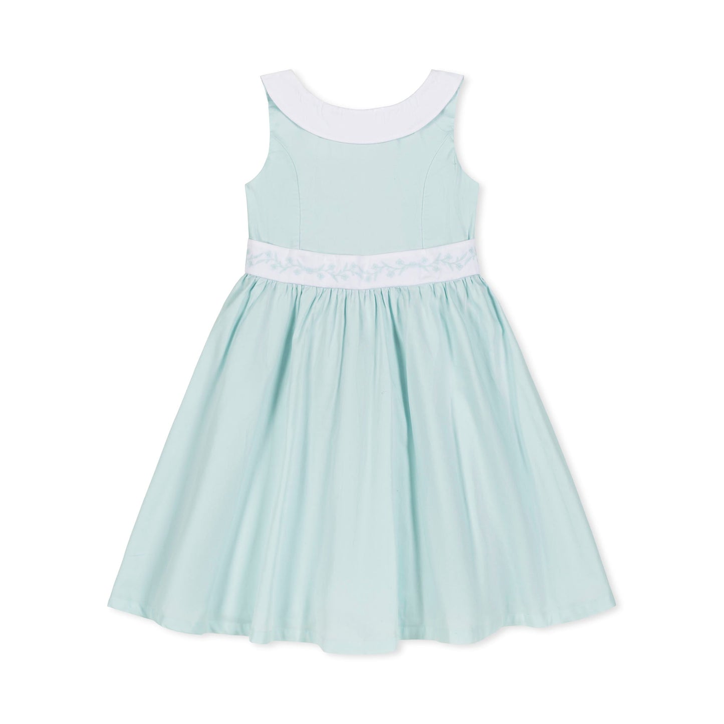 Organic Cotton Blue & White Sateen Party Dress