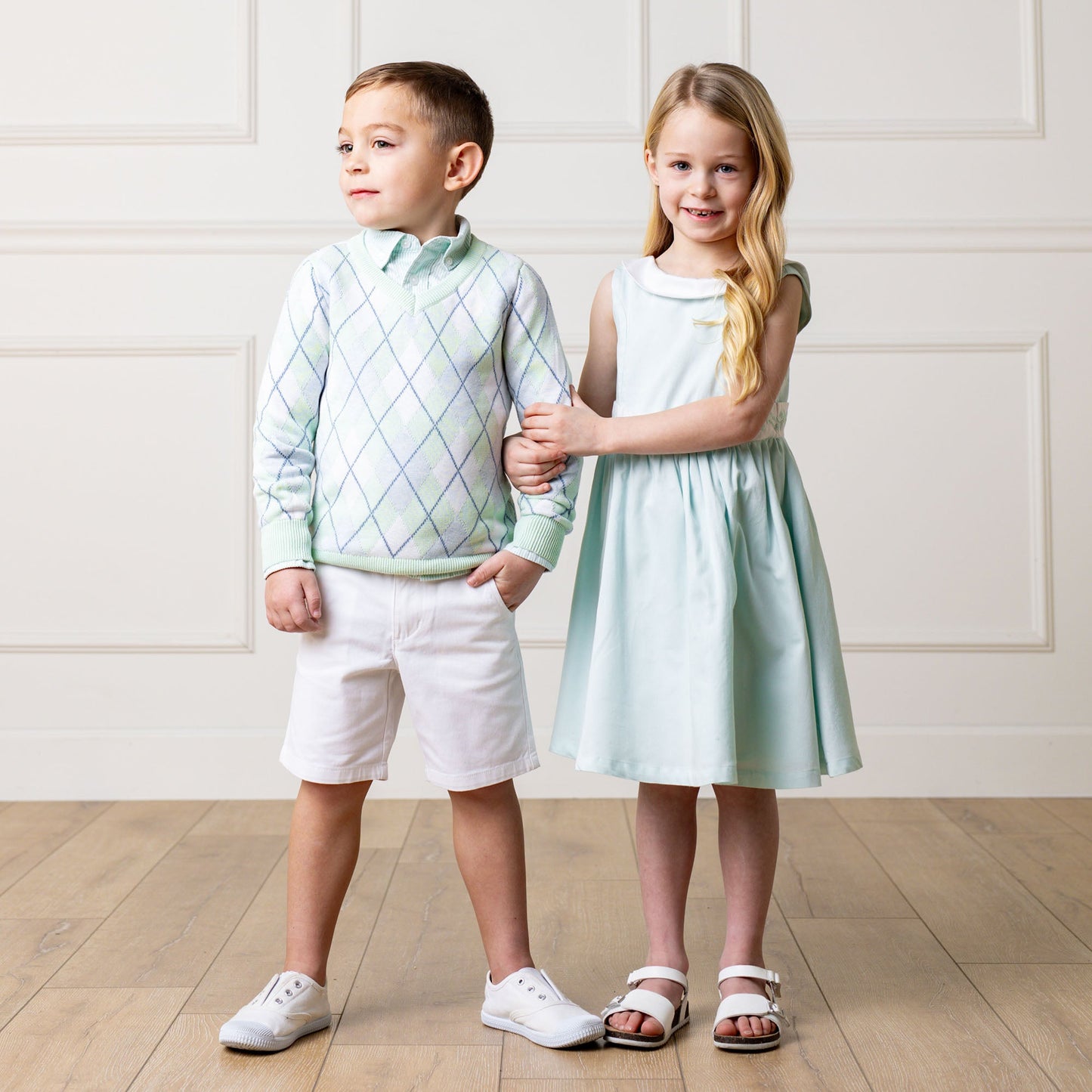 Organic Cotton Blue & White Sateen Party Dress