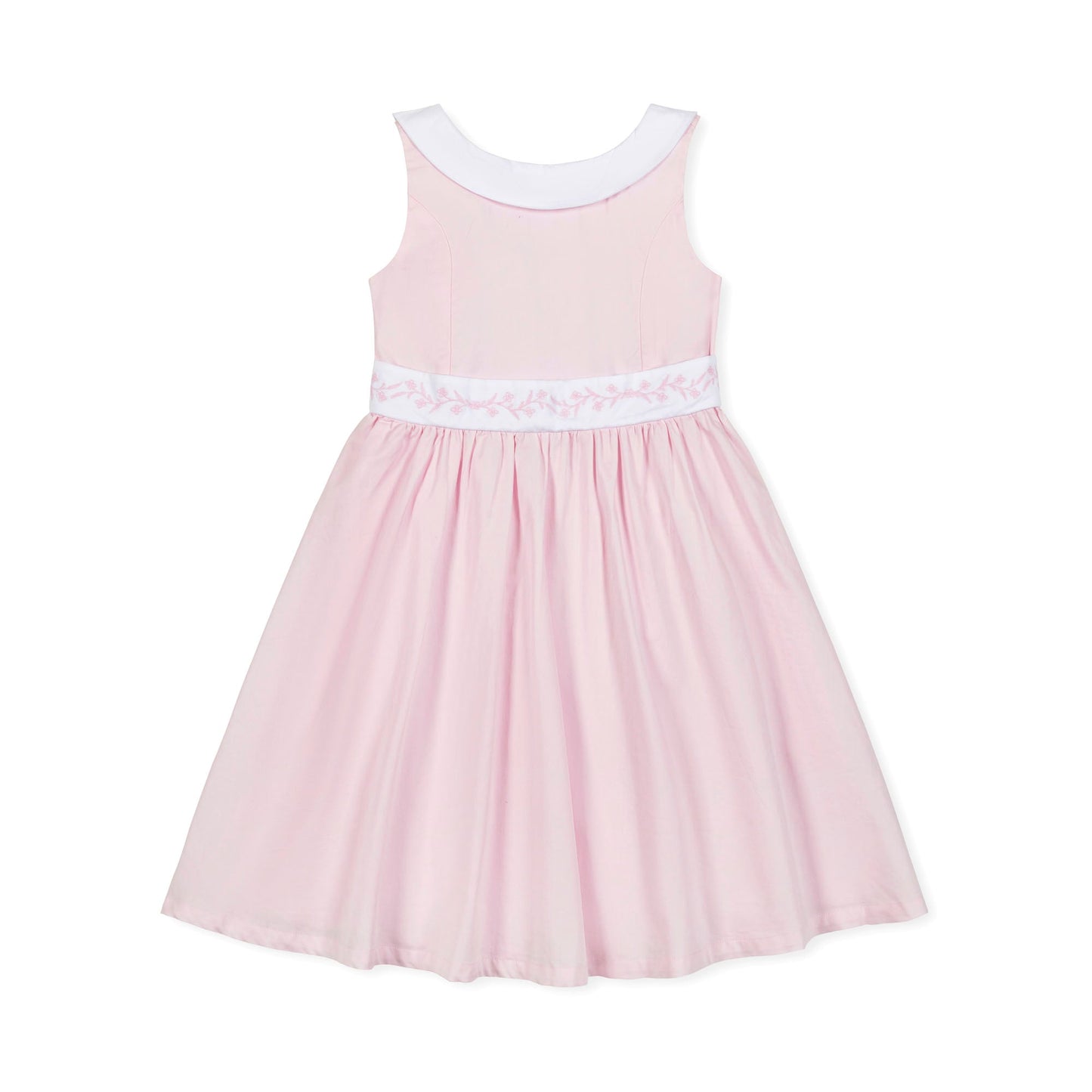 Organic Cotton Pink/White Sateen Party Dress