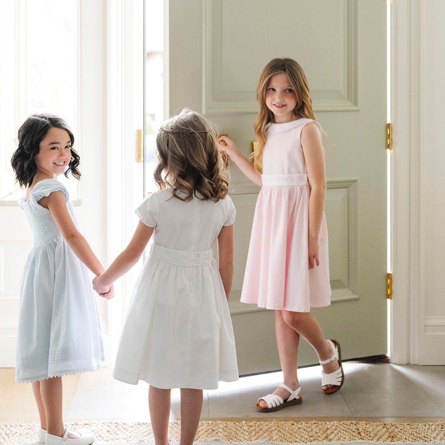 Organic Cotton Pink/White Sateen Party Dress
