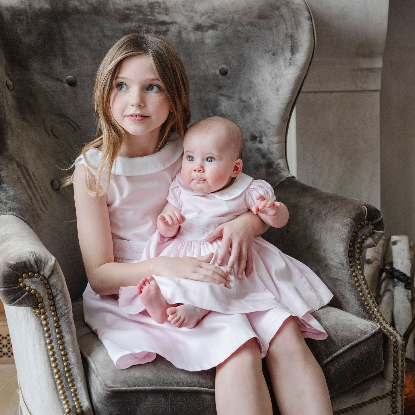 Organic Cotton Pink/White Sateen Party Dress