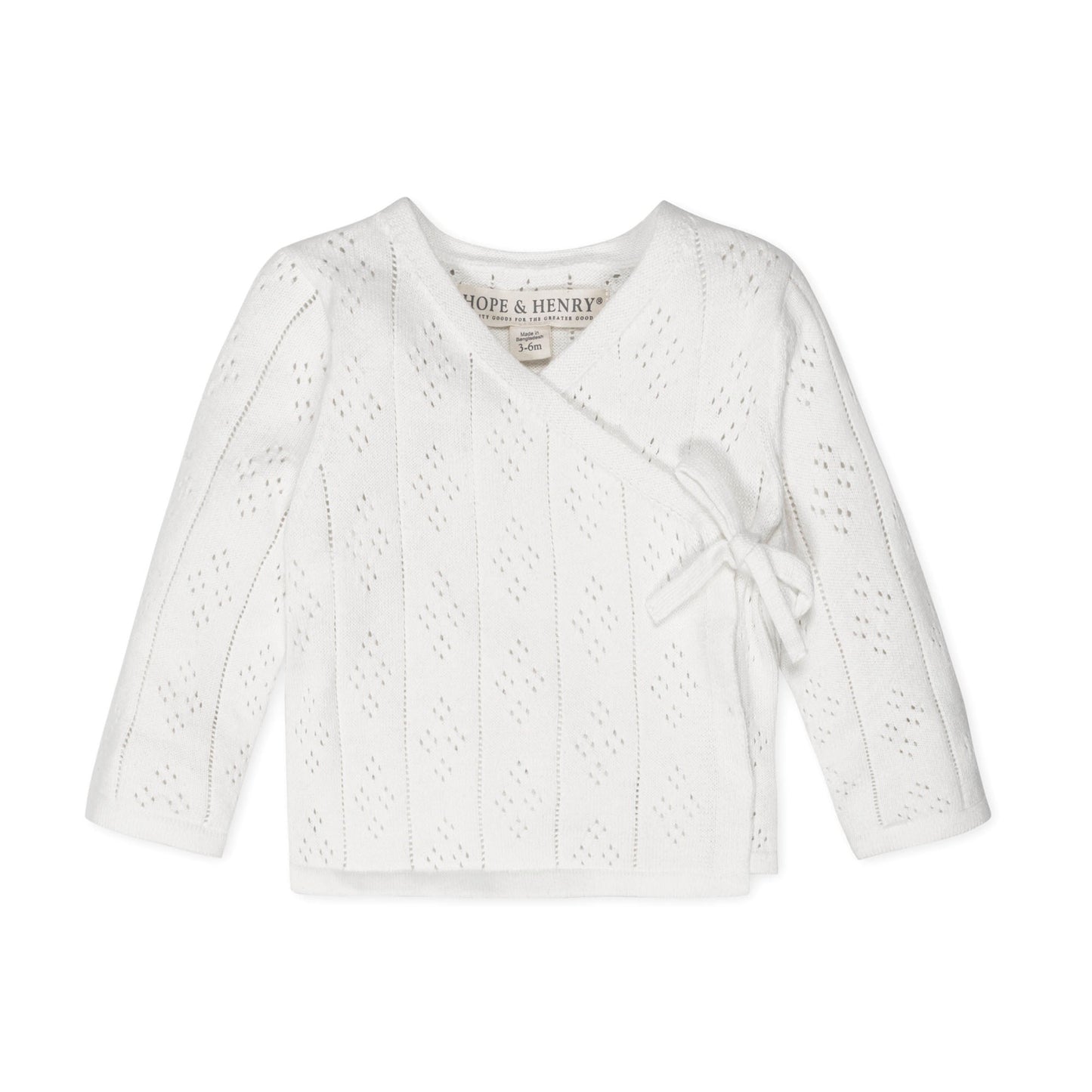Organic Cotton White Knit Pointelle Sweater and Legging Set