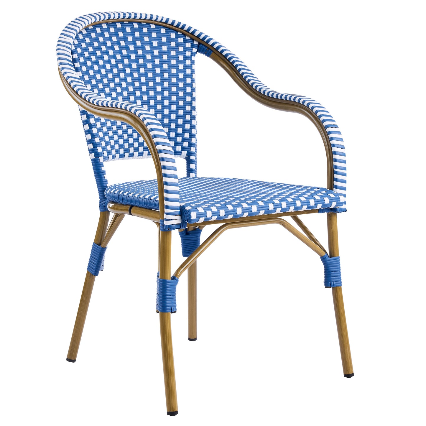 Outdoor Bistro Chairs, Patio Dining Chairs with Aluminum Frame, Weather