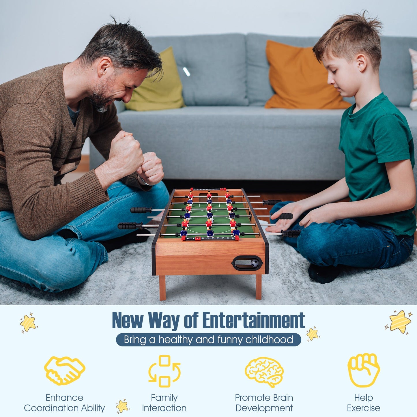 27 Inch Indoor Competition Game Foosball Table with Legs