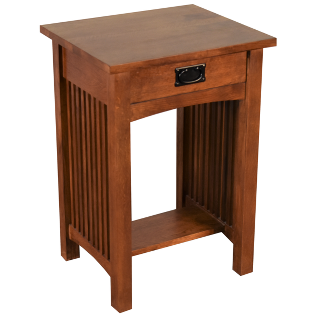 The Heritage Mission Spindle End Table — Quarter-Sawn Oak