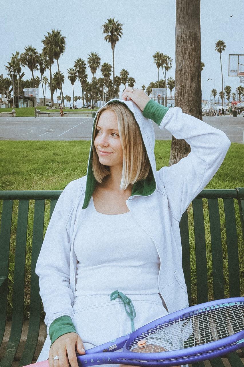 The Court to Cafe Zip Up Hoodie
