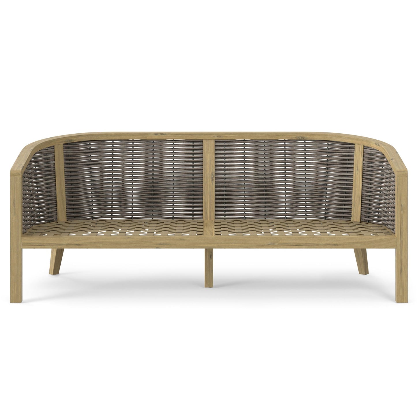 Ashcroft Outdoor Woven Acacia Sofa | Garden Pavilion Collection | Bay & Bridle