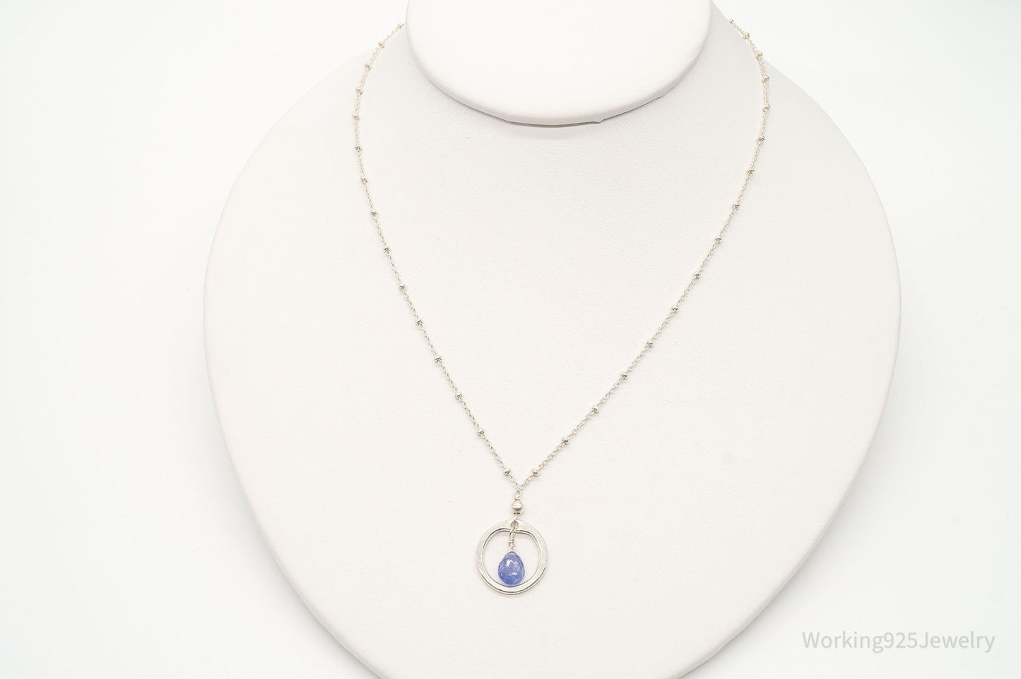 Vintage Violet Crystal Sterling Silver Necklace