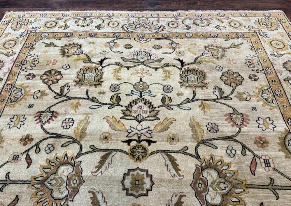 Turkish Oushak Rug 8x10, Vintage Wool Carpet