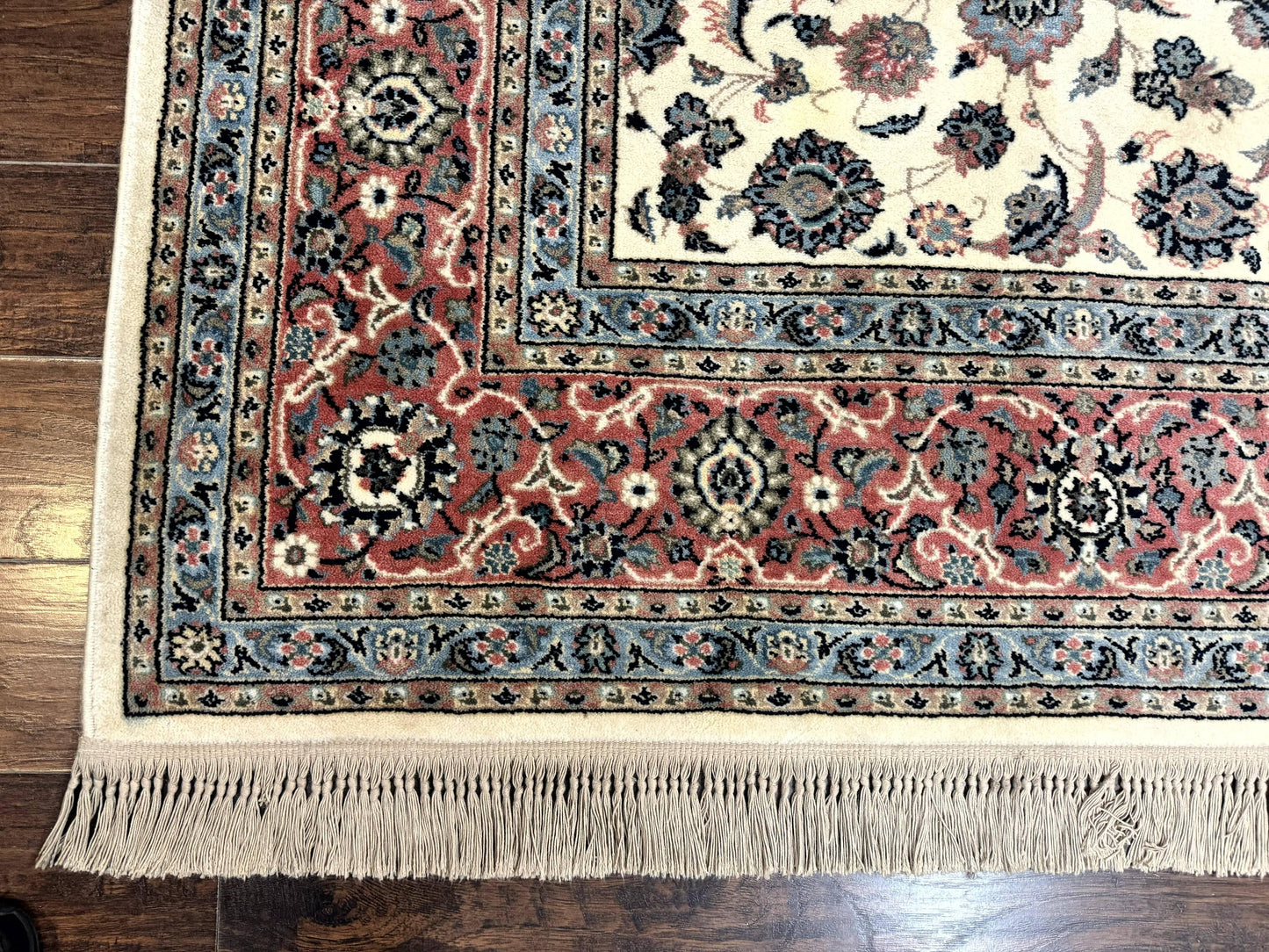 Karastan Rug 8.8 x 12, Ivory Rose Kashan #768, Wool Pile Karastan Carpet, Original 700 Series, Rare, Discontinued, Vintage