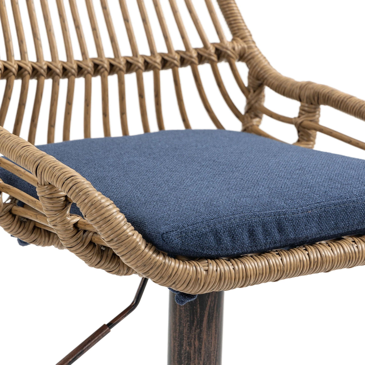 The Harbor Bar Adjustable Linen Swivel Stools — Set of 2