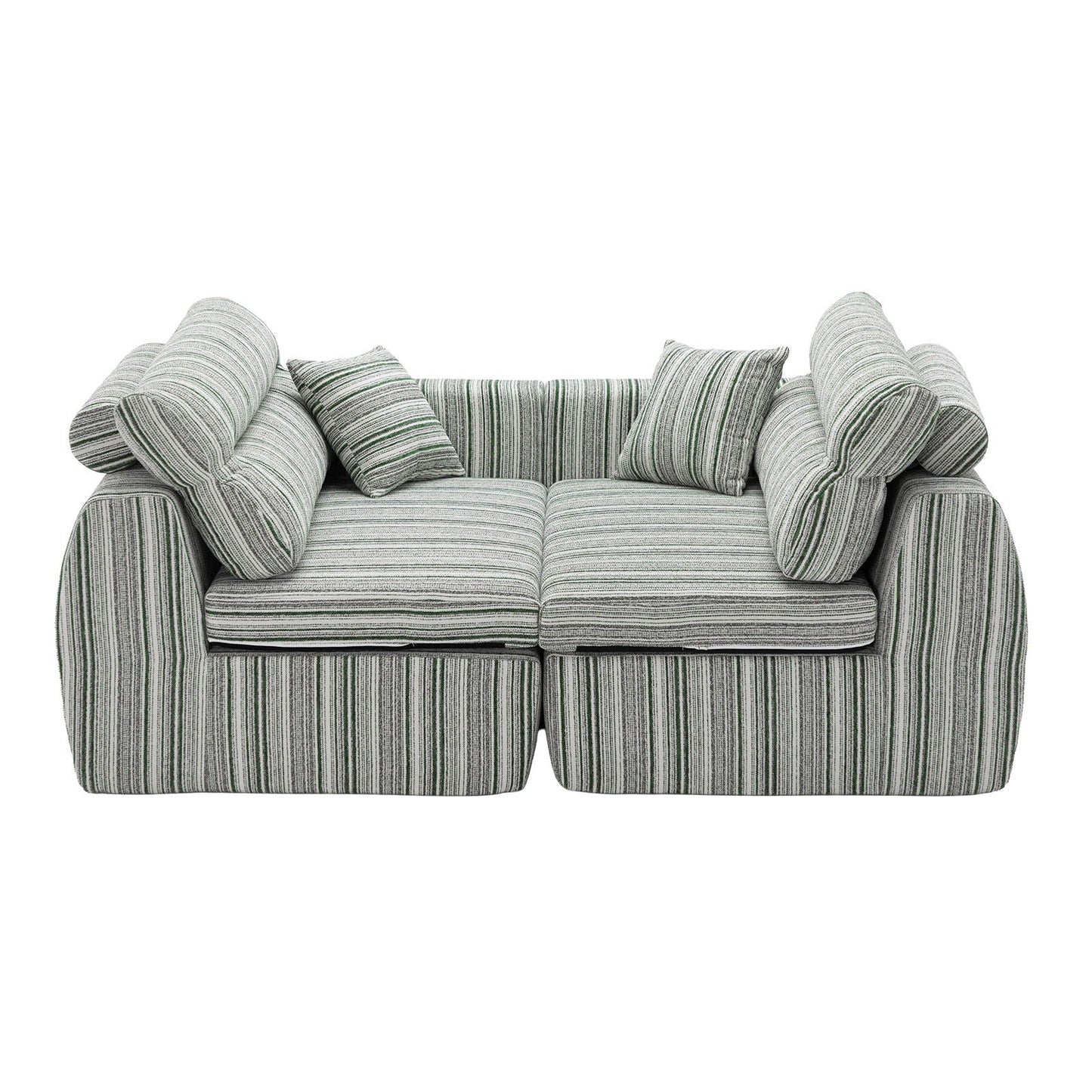 3 Seater, Couch With Throw Pillows For Living Room