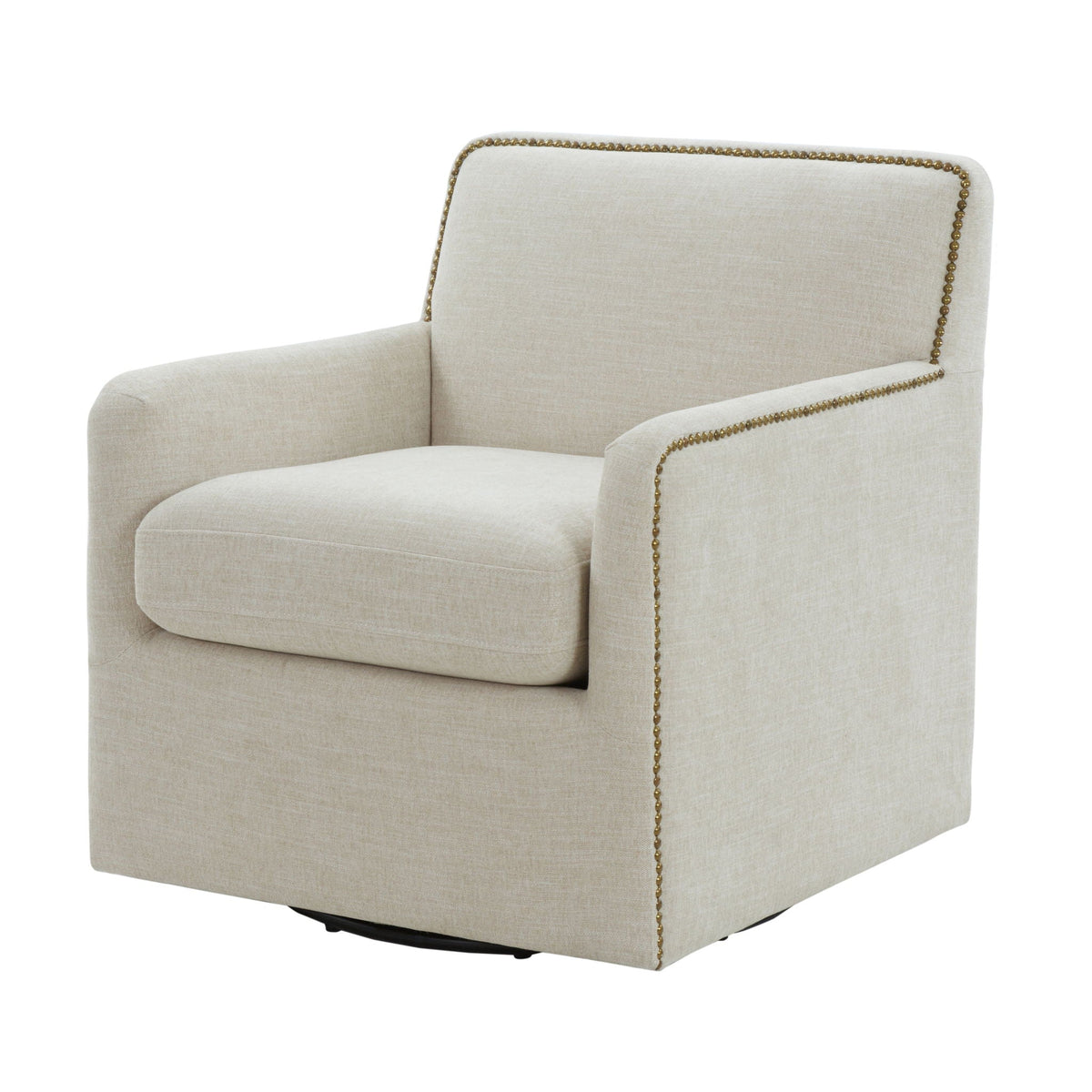 The Tolland Tailored Swivel Chair — Beige