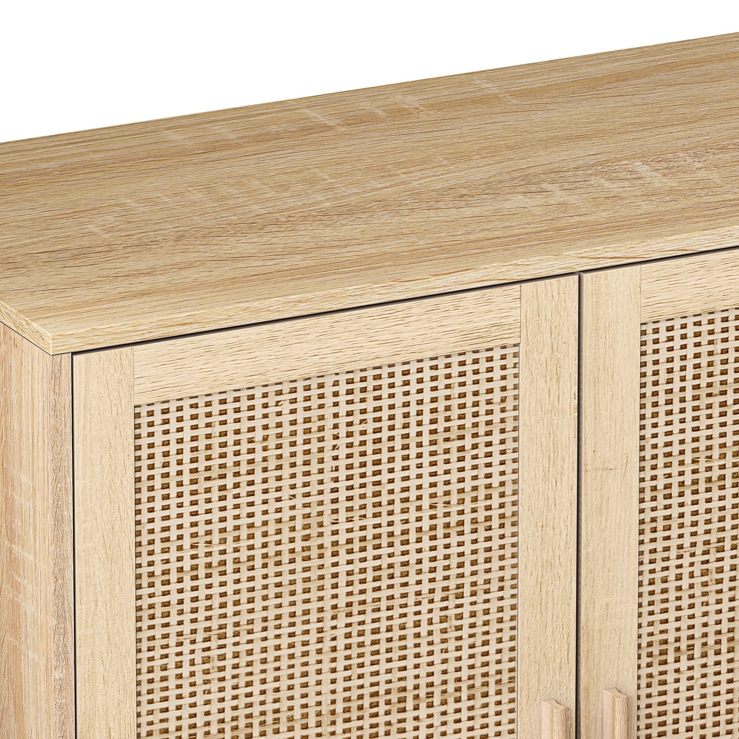 The Designer's Courtyard Collection | Beaumont Rattan Four-Door Sideboard Cabinet