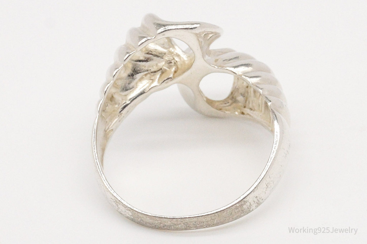 Vintage Modernist Sterling Silver Ring - Size 11.75