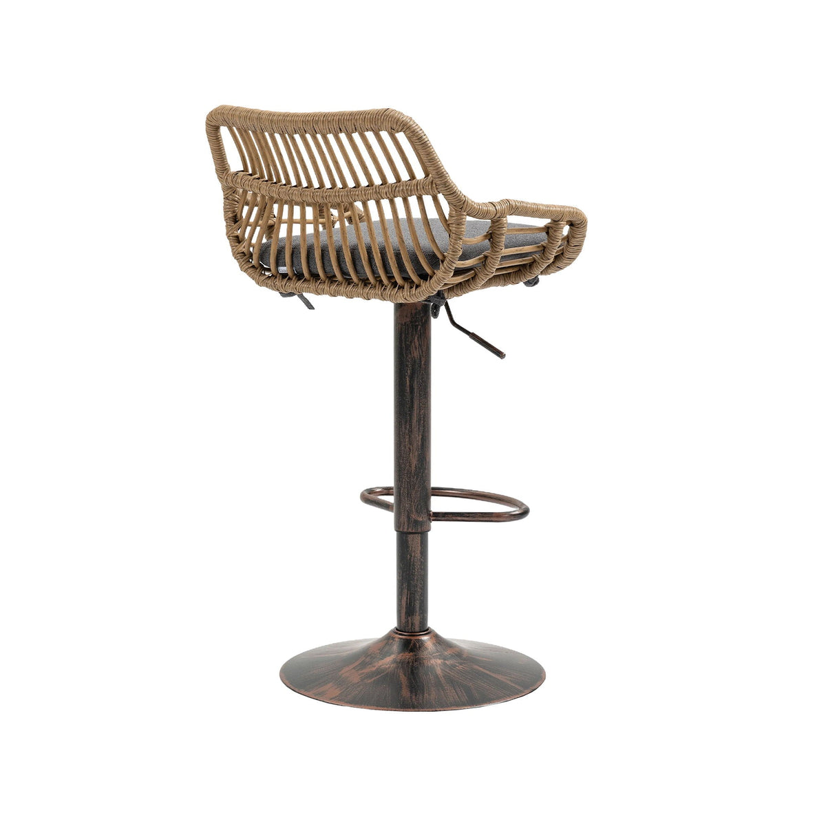 The Harbor Bar Adjustable Linen Swivel Stools — Set of 2