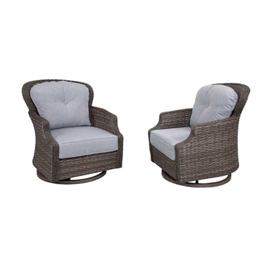 The Tenaya Wicker Swivel Rocking Chair - Set of Two