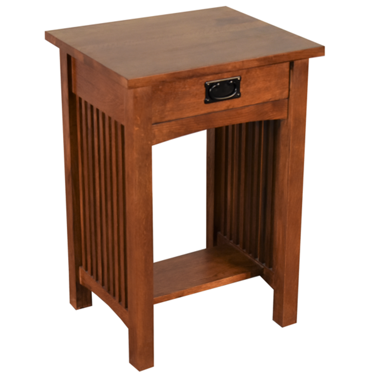 The Heritage Mission Spindle End Table — Quarter-Sawn Oak