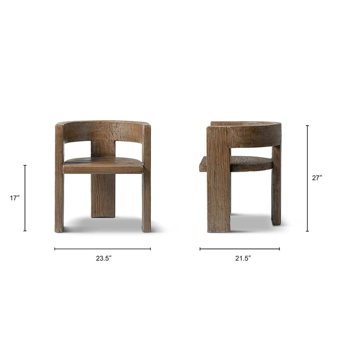 The Ashbourne Reclaimed Elm Accent Dining Chair