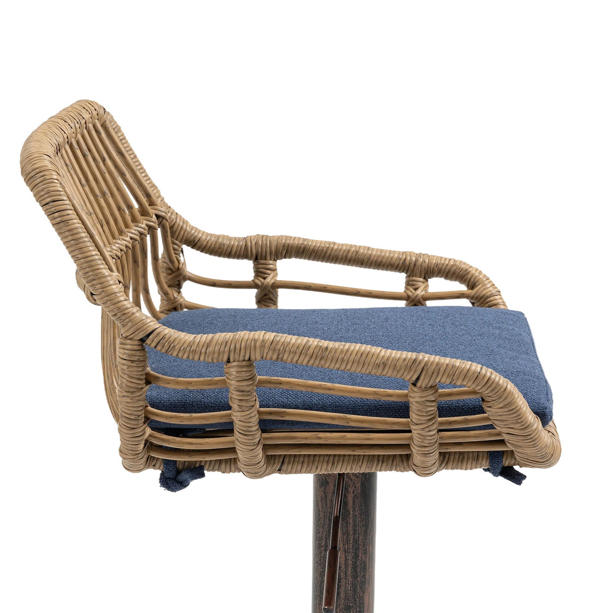 The Harbor Bar Adjustable Linen Swivel Stools — Set of 2