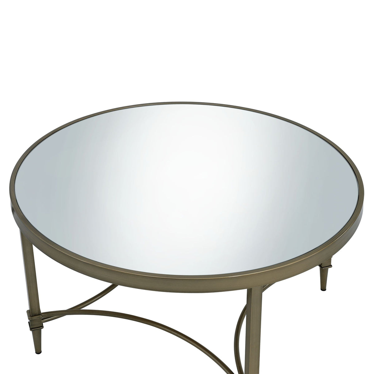 The Designer’s Courtyard Mirrored Brass Coffee Table