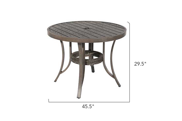 The Tenaya 5-Piece Wicker Rattan Outdoor Luxury Dining Set
