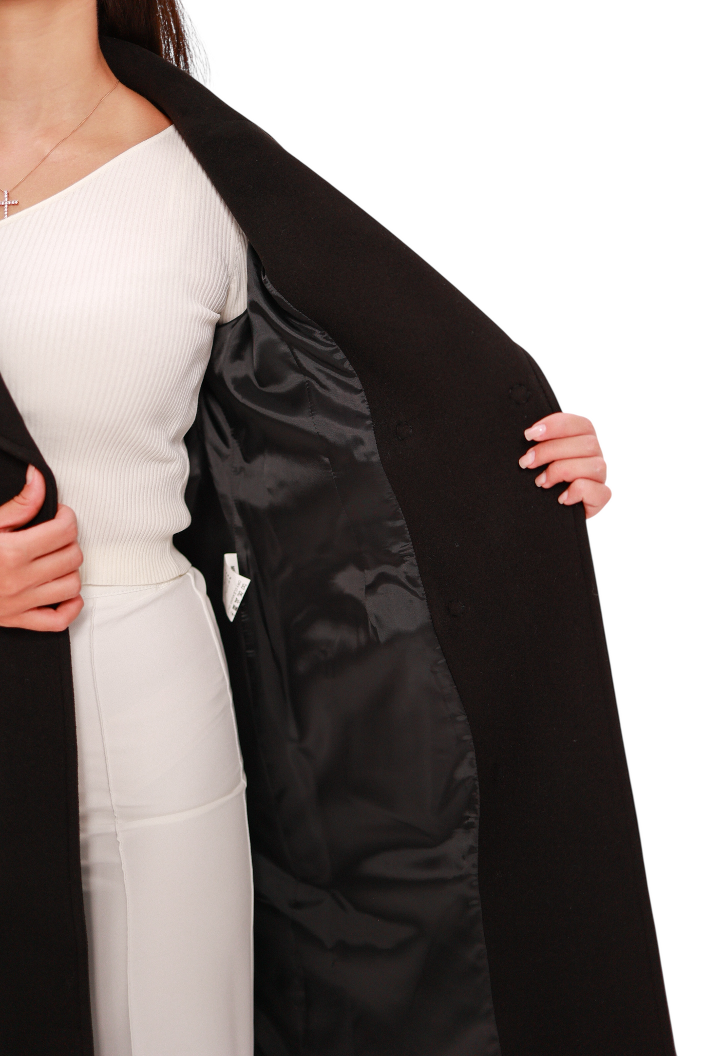 Lafayette Cashmere Blend Overcoat in Black