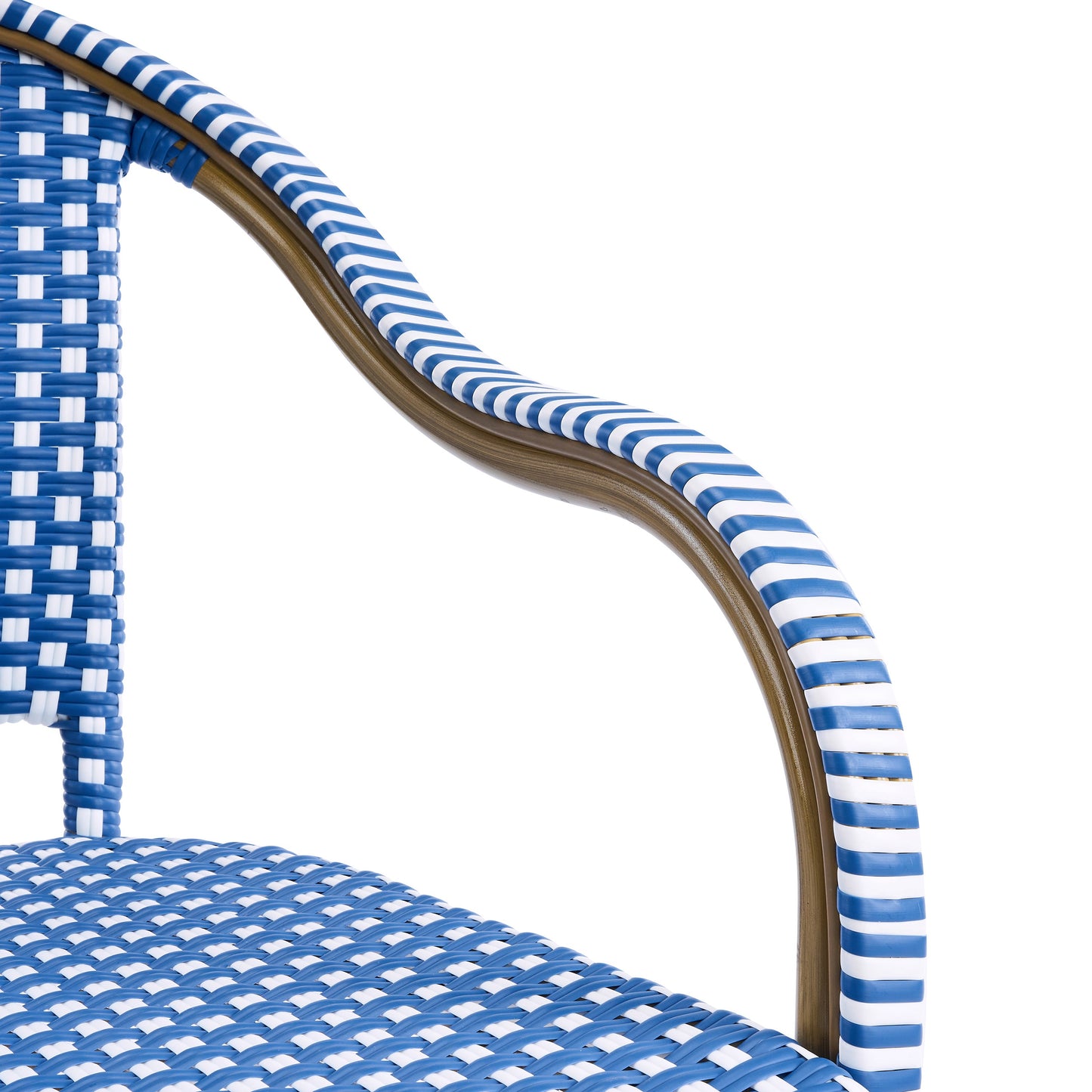 Outdoor Bistro Chairs, Patio Dining Chairs with Aluminum Frame, Weather