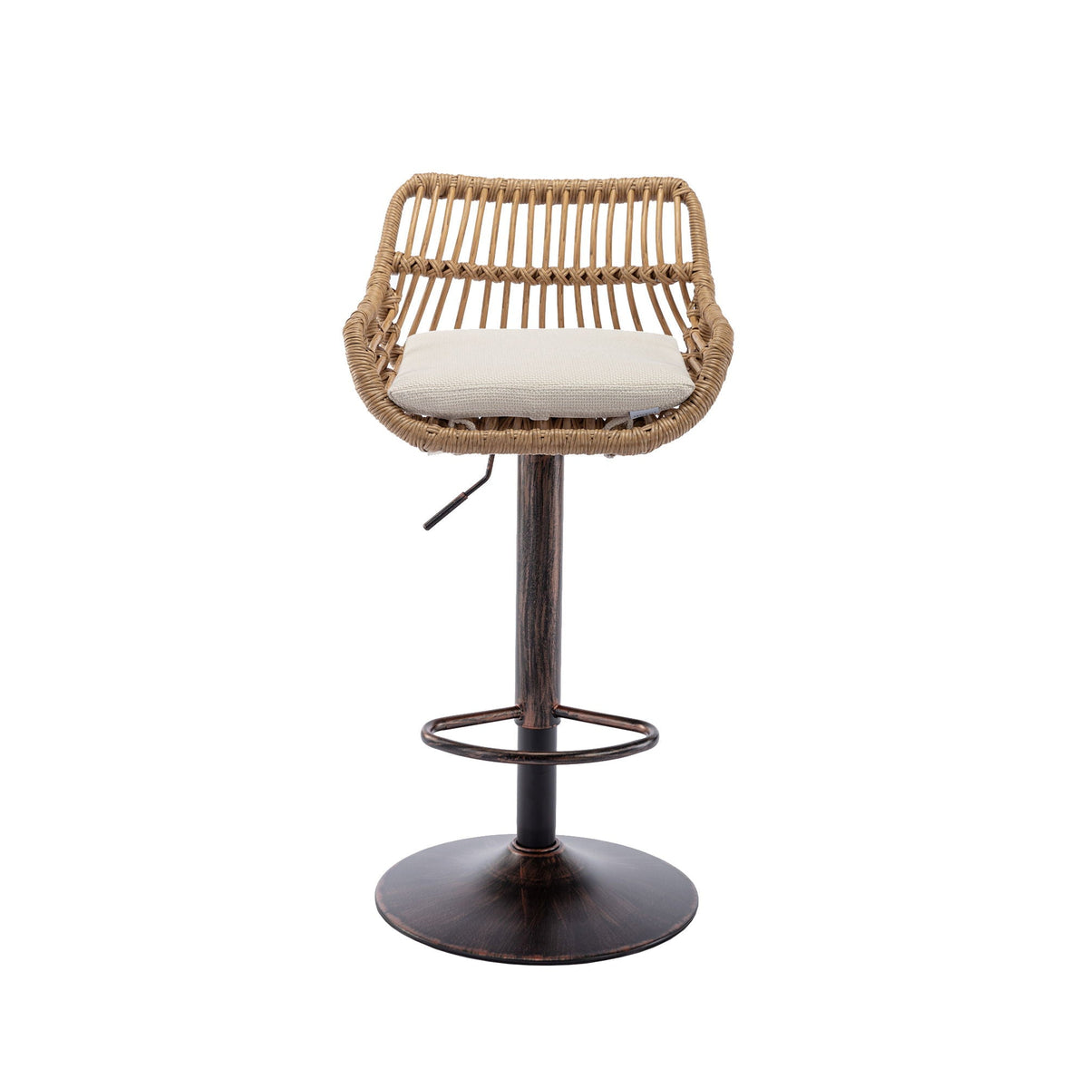The Harbor Bar Adjustable Linen Swivel Stools — Set of 2