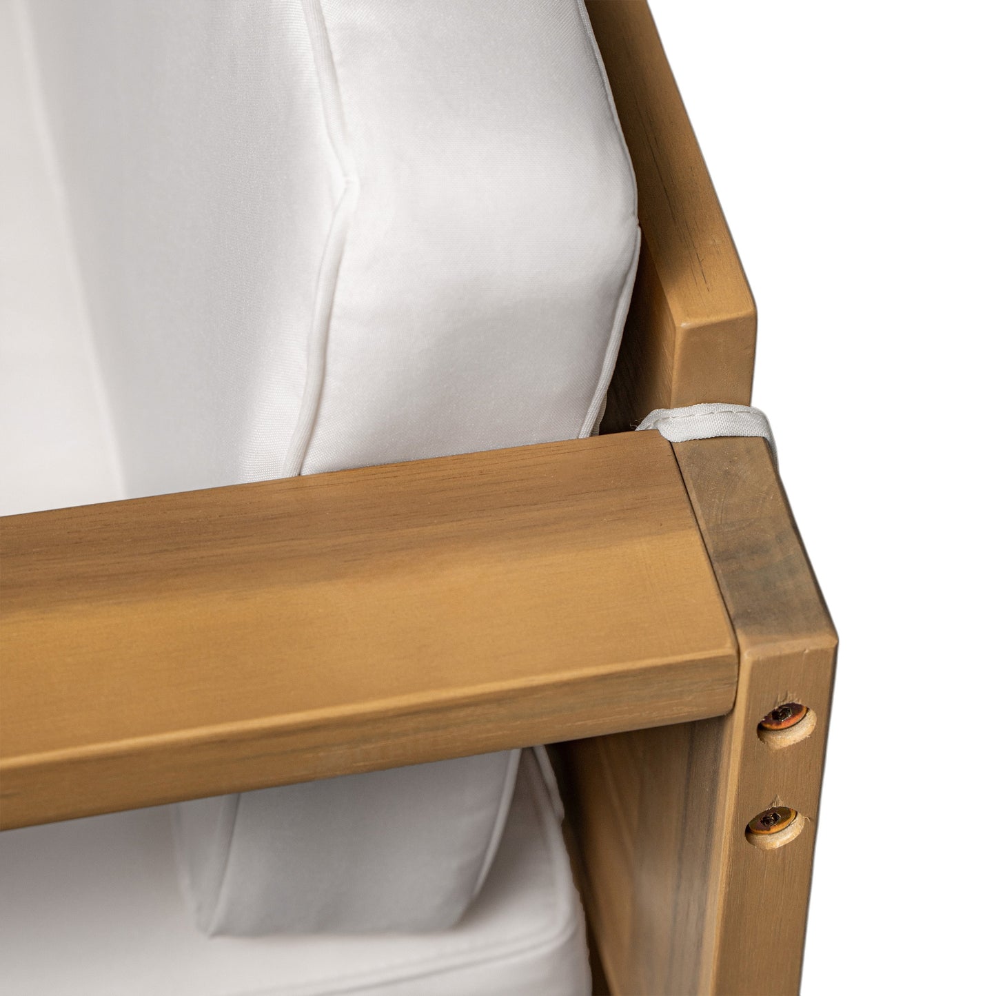 Patio Set Rectangle Light Teak with Removable Cushions for 6 72.8 Inch Table