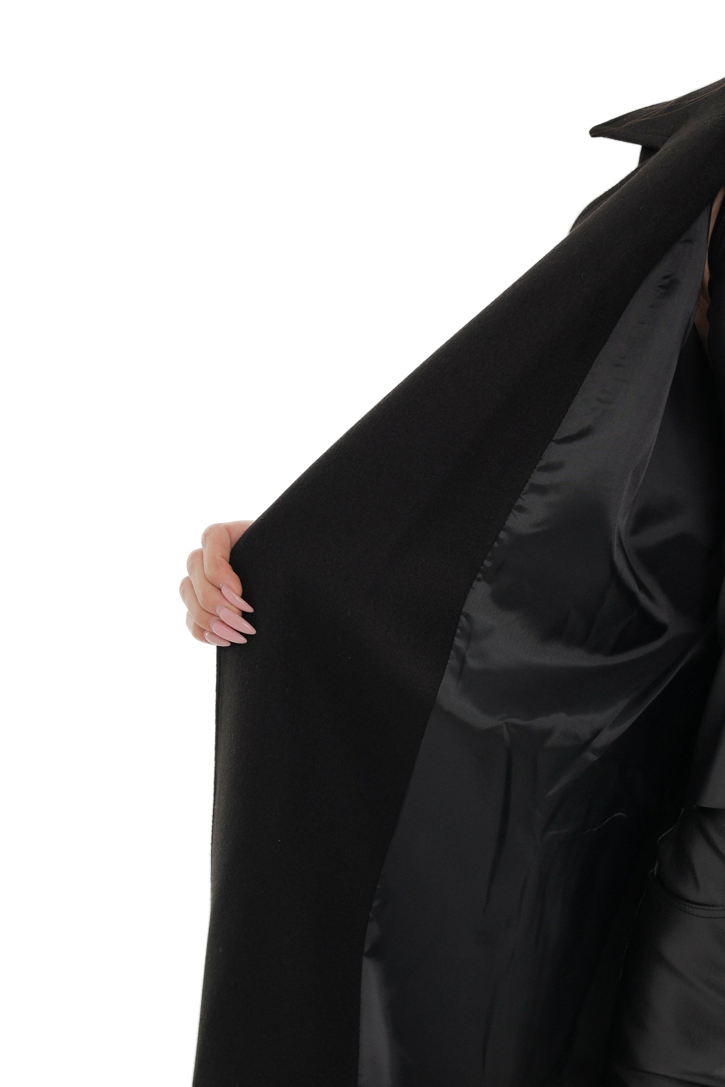 Eileen Cashmere Blend Longline Vest in Black