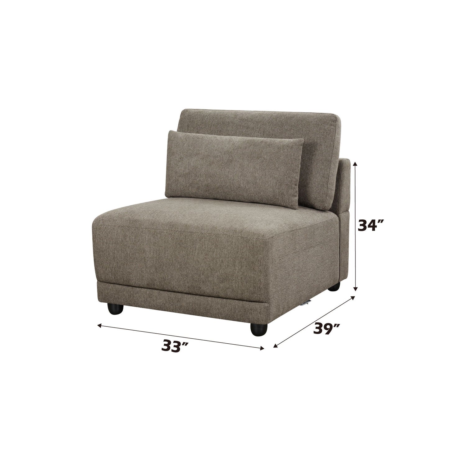 Rylie - Modular Sectional Sofa With Toss Pillows