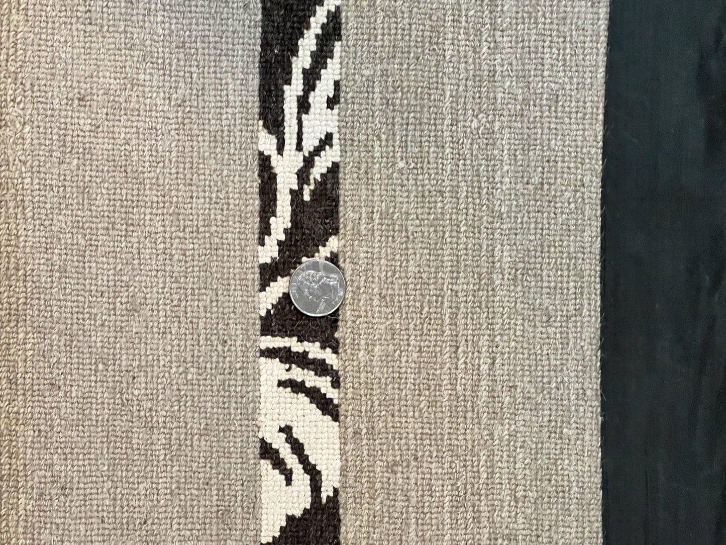 Modern Tibetan Nepali Rug 8x12, Stripe Pattern, Wool with Silk Highlights, Handmade, Beige Tan Brown