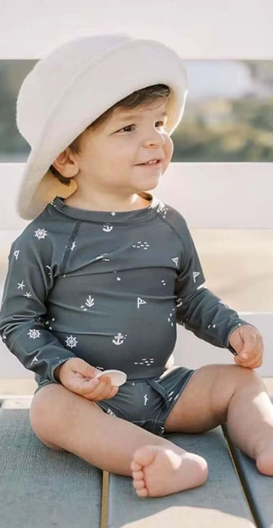 Sailboat and Nautical Swimsuit