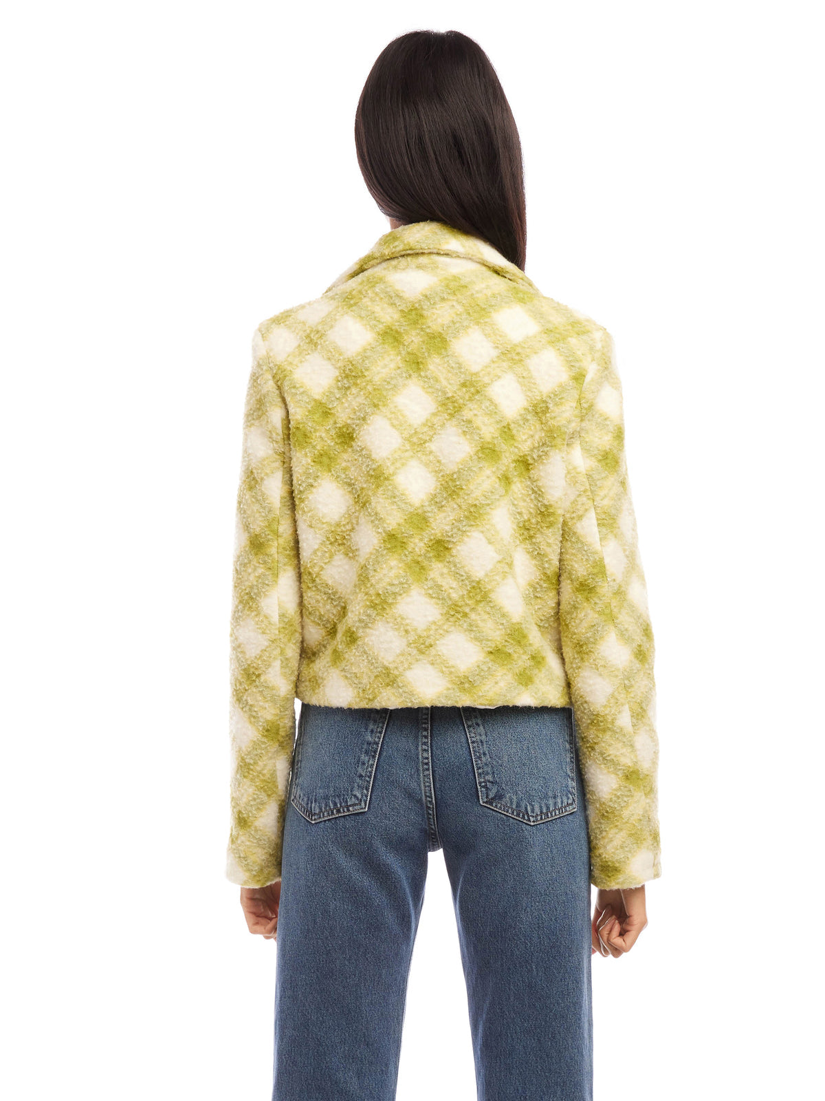 Cropped Plaid Jacket