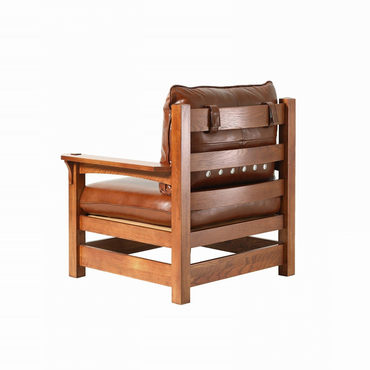 The Russet Mission Oak & Leather Armchair